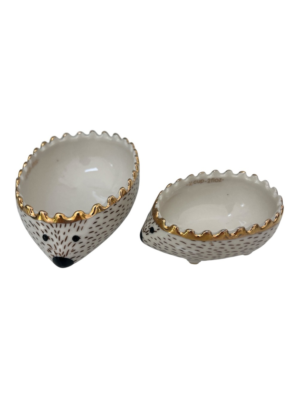 Ceramic Hedgehog Nesting Measuring Cups Trinket Ring Dishes by Signature